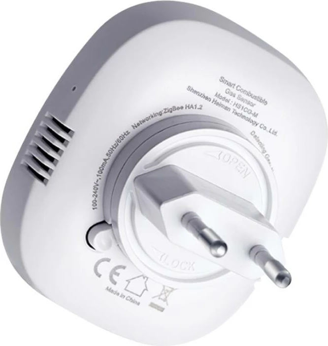 Detektor gazi natyror Heiman HS1CG-E, ZigBee, Tuya Smart Life, i bardhë