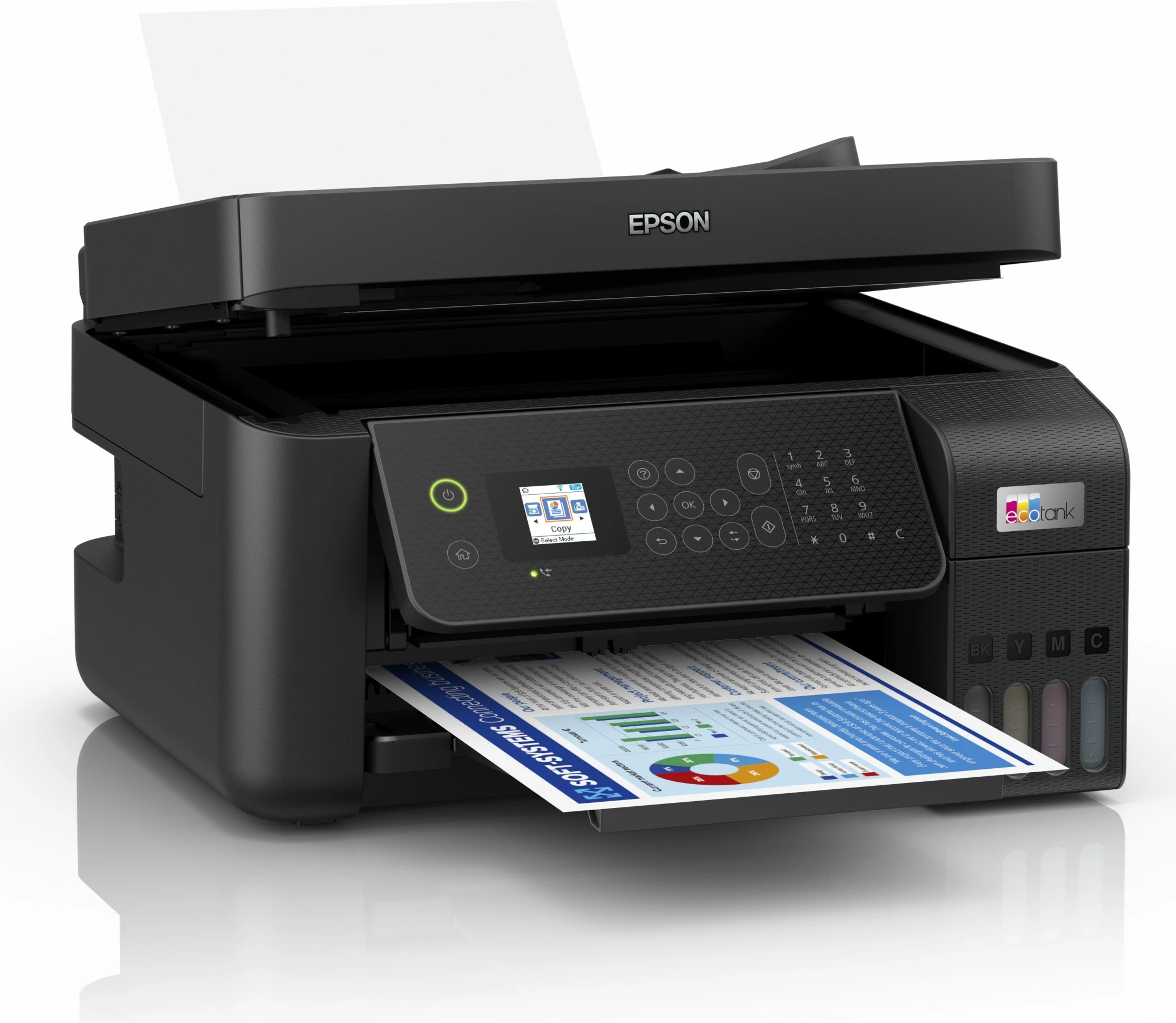 Printer multifunksional Epson EcoTank ET-4800, ngjyrë, A4, Wi-Fi, me skaner dhe faks, e zezë