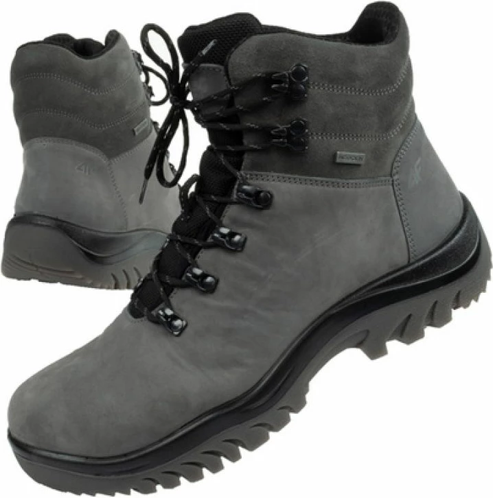 Këpucë trekking për meshkuj 4F, ngjyrë gri