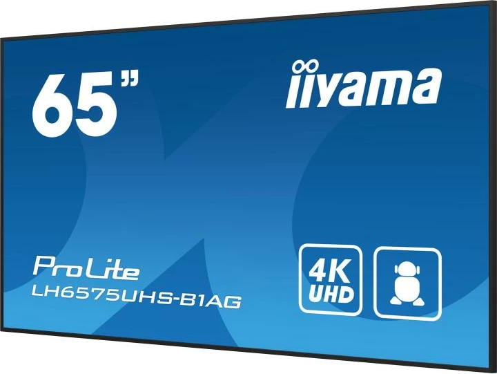 Ekran signage digjital, iiyama, LH6575UHS-B1AG ProLite, 65", 4K UHD, 500 cd/m², Android 11, i zi