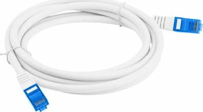 Patchcord Lanberg Cat.6A S/FTP LSZH CCA 1m, i bardhë