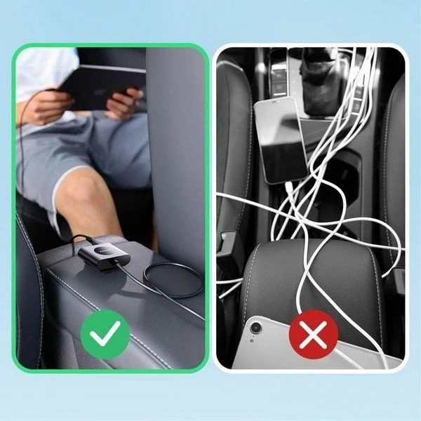 Karikues veture Joyroom JR-CL05 72W 5 porta (3x USB-A + 2x USB-C) 3A, kabllo 1.5m, e zezë