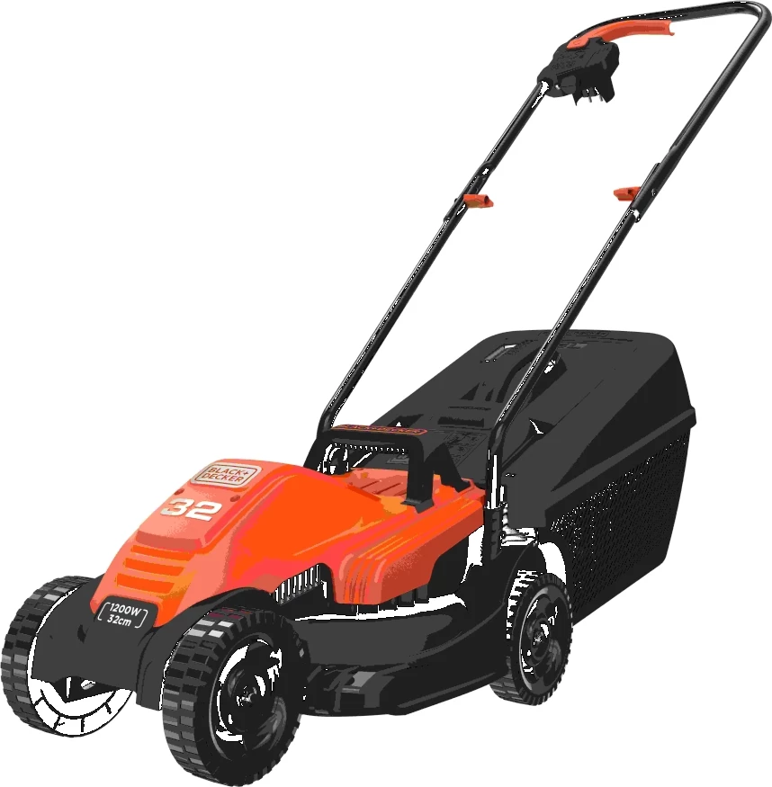 Kositëse bari elektrike Black&Decker BEMW451 1200 W 32 cm, 35 L, e zezë/portokalli