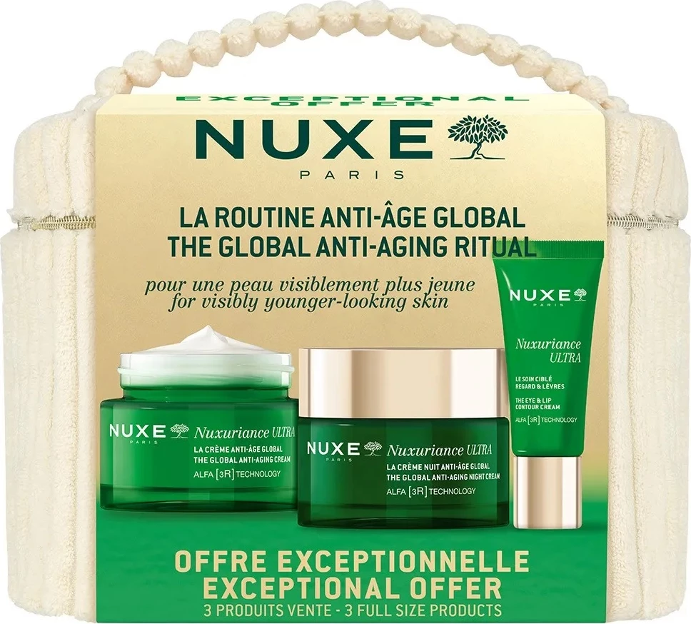 Set për kujdes të fytyrës Nuxe Nuxuriance Ultra për femra, 50ml + 50ml + 15ml
