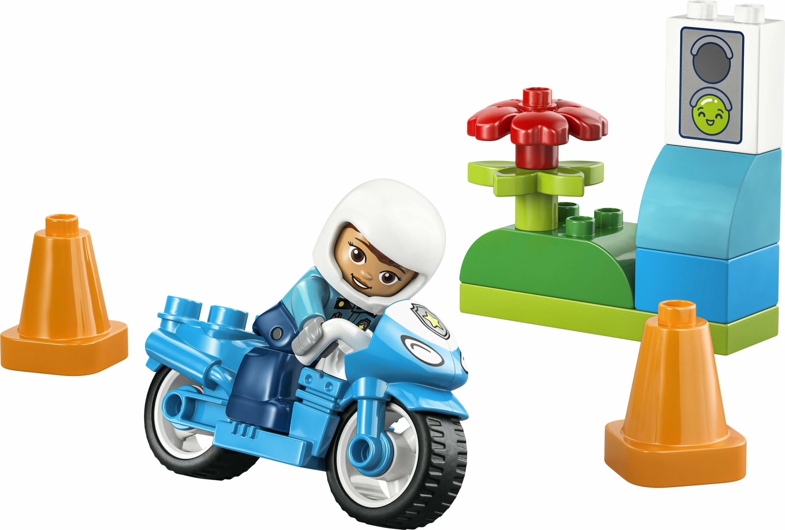 Set ndërtimi LEGO DUPLO Blue Police Motorcycle 10471, 11 copë, 2+ vjeç, blu
