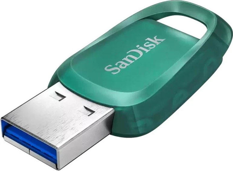 USB SanDisk Ultra ECO, USB 3.2, 100MB/s, 256GB, e gjelbër
