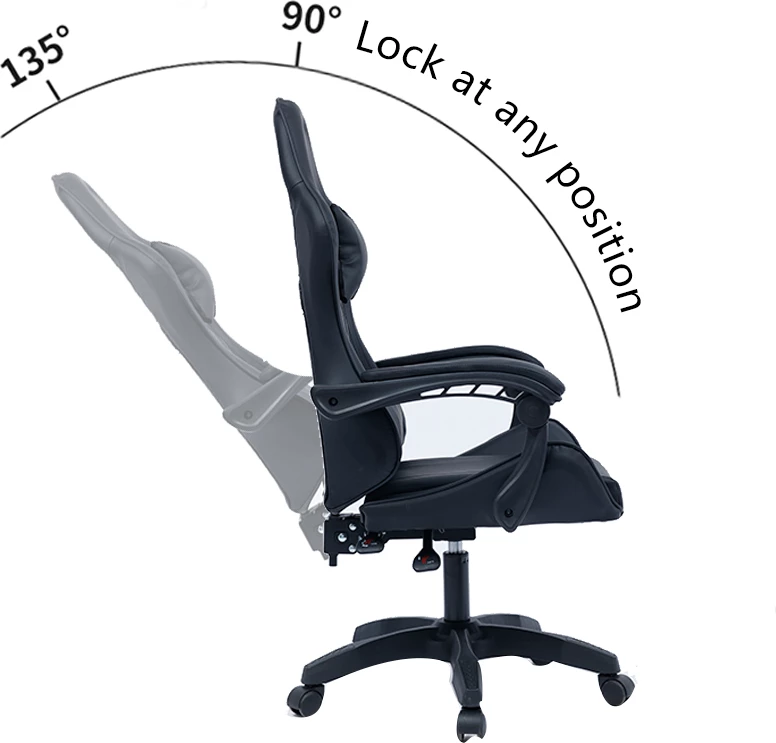 Karrige gaming për zyre William PU e zezë