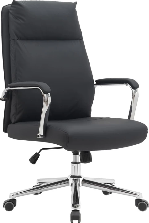 Karrige menaxheri për zyre, lëkurë artificiale e zezë, Siquel