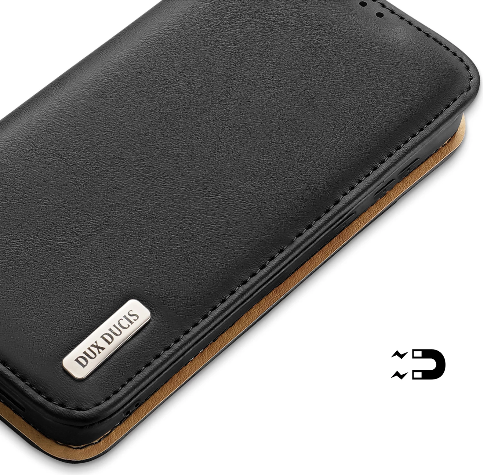 Mbështjellës Dux Ducis Hivo për Samsung Galaxy S23+, me kapak, portofol, RFID blocker, i zi