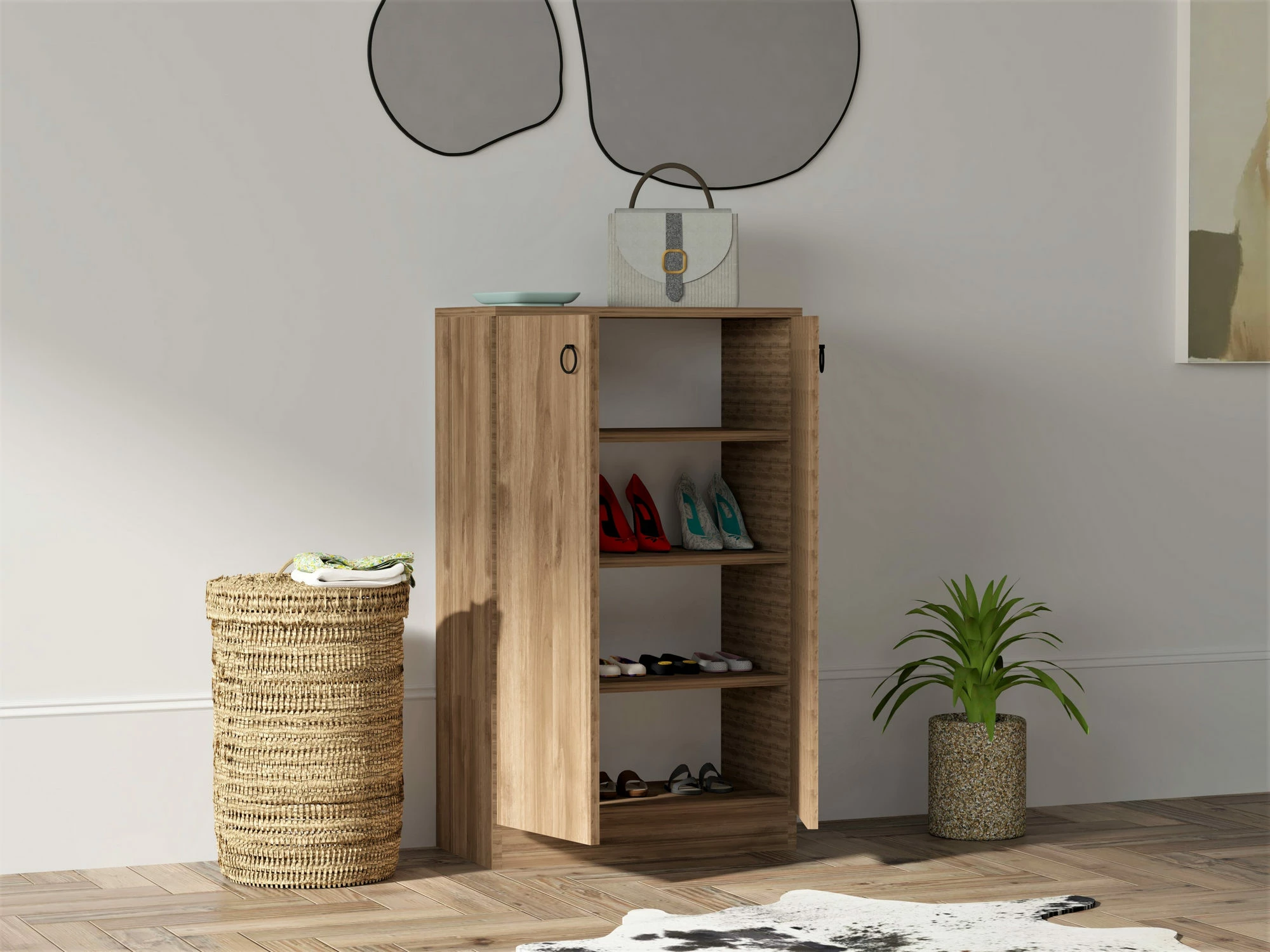 Dollap multifunksional, ngjyrë arre, Defne, Hanah Home