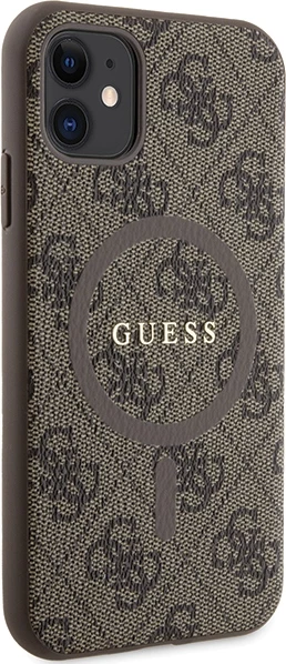 Mbështjellës Guess GUHMN61G4GFRW për iPhone 11/XR 6.1", 4G Collection, lëkurë, MagSafe, kafe