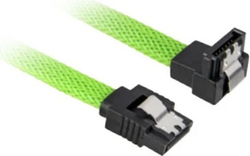 Kabllo SATA III Sharkoon 0.6m, 90°, i gjelbër