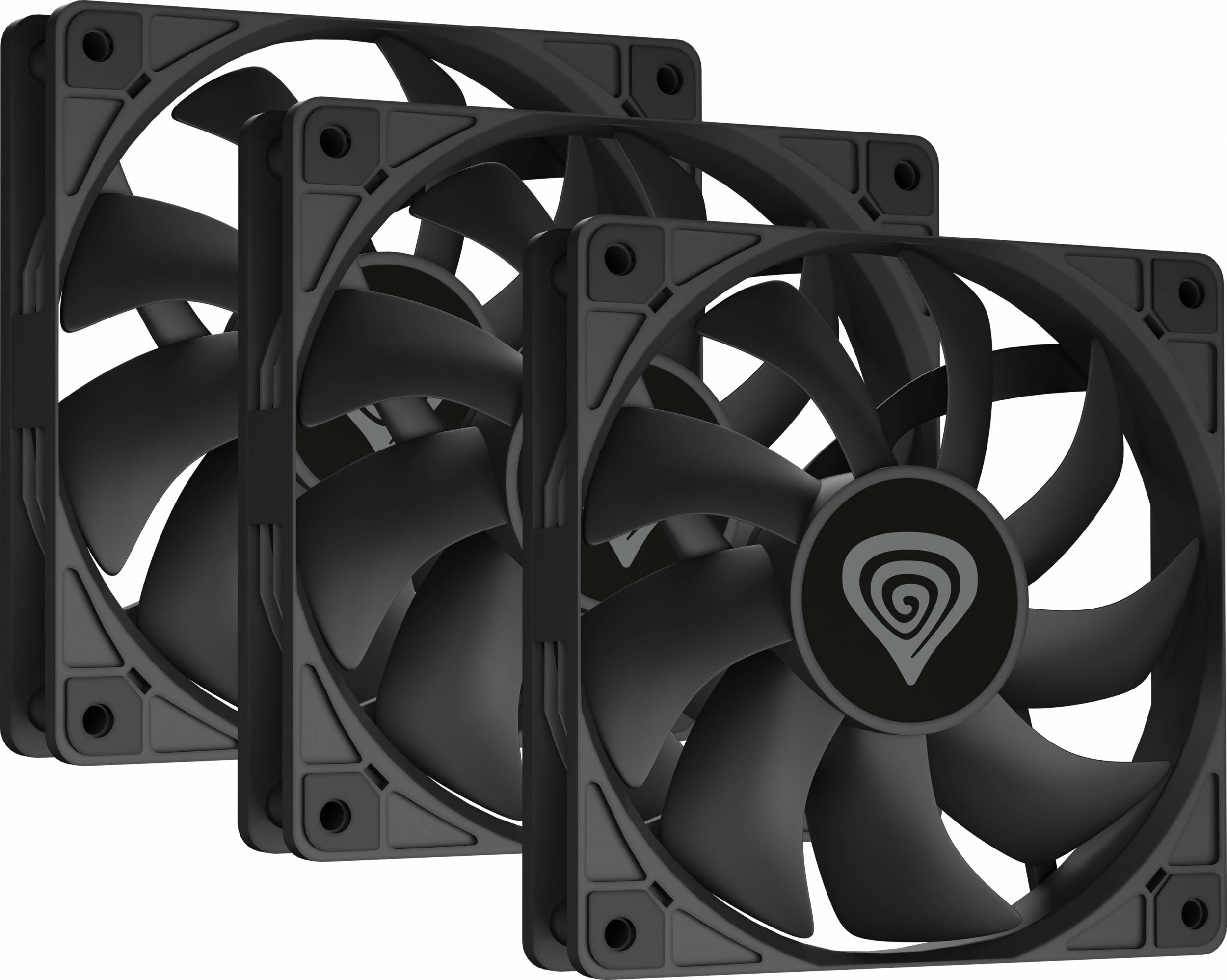 Ventilator kasë PC Genesis Oxal 120 120mm 3-pin, 3-pack, i zi (NGF-2043)