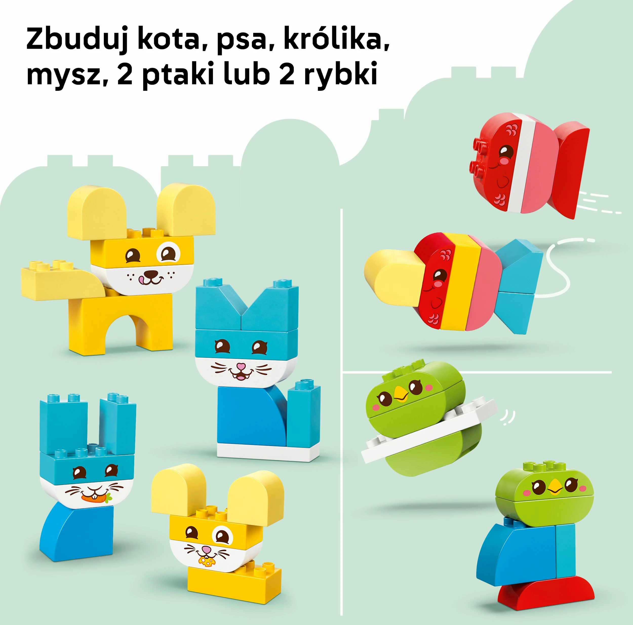 Set kubash LEGO DUPLO Creative Animals 3-në-1 10477, 24 copë