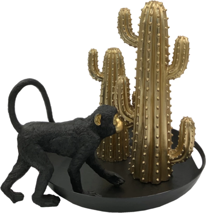 Tabaka DAHLIA për shërbim, alumin i zi, 40x40x6 cm