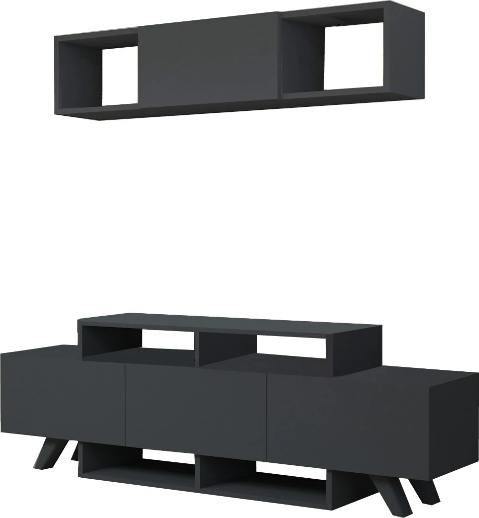 Komodë TV Hanah Home, Alwin, ngjyrë antracit