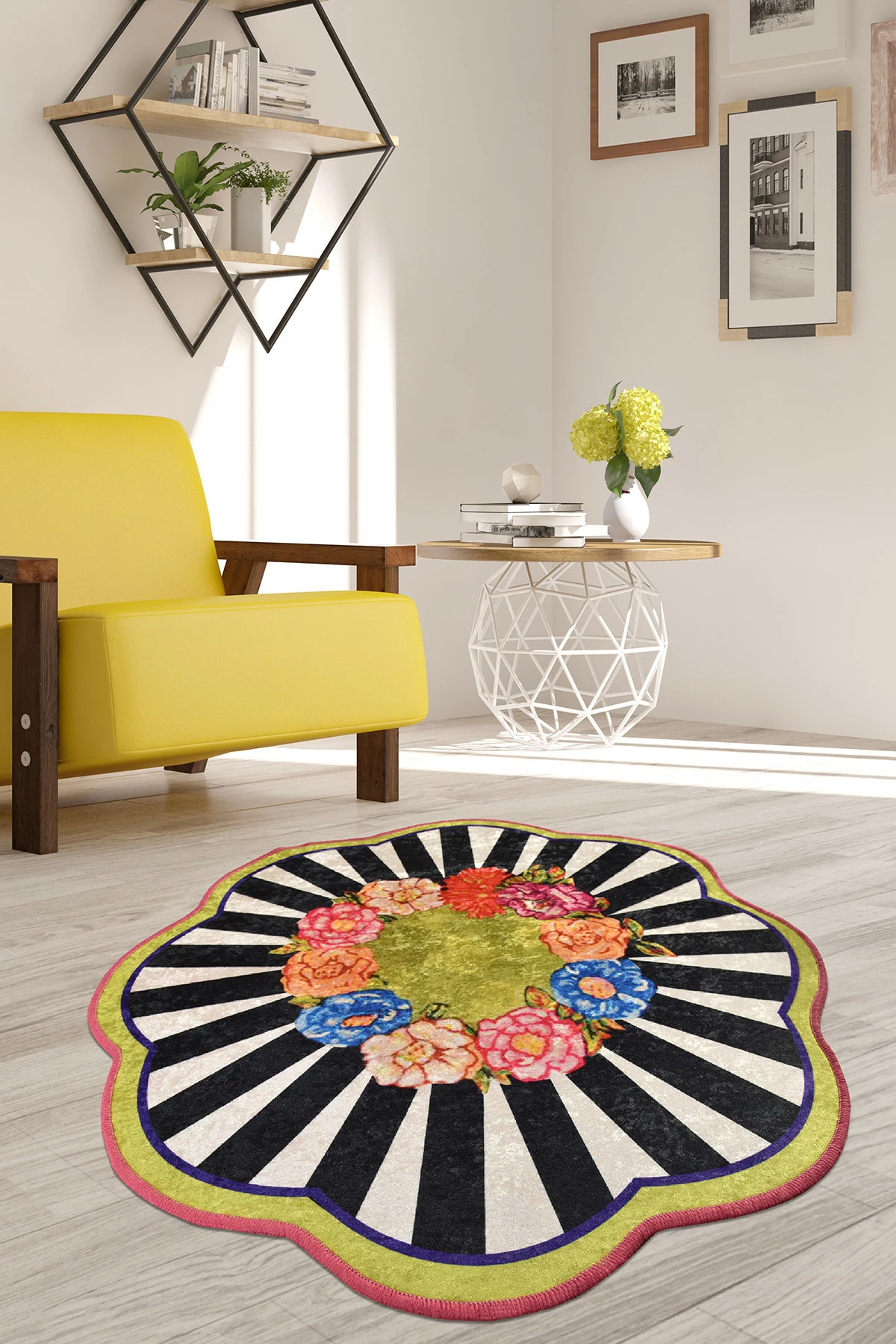 Qilim i rrumbullakët, shumëngjyrësh, Hypnose Conceptum, 100 cm