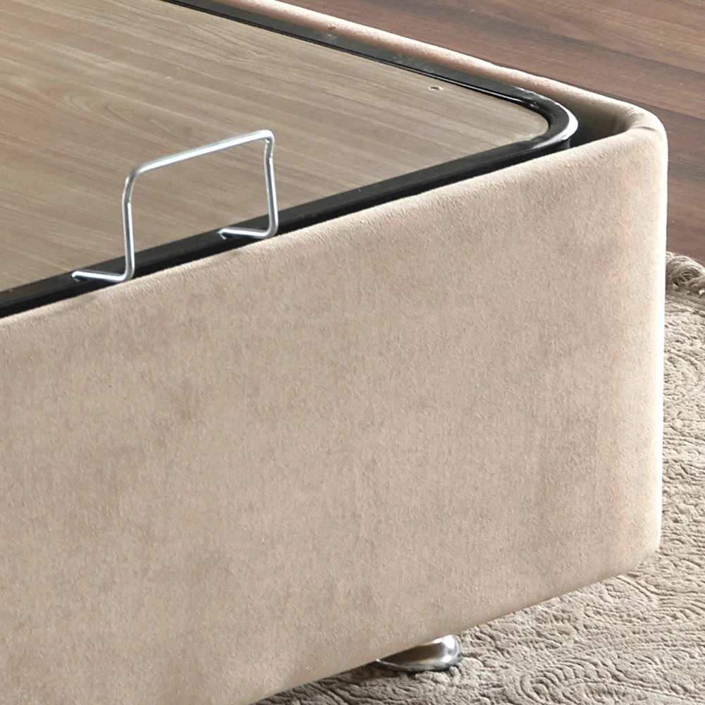 Baza dyshe për krevat, ngjyrë kafe e çelët, Skye Decor Ela Double, 150x200cm (2 copë)