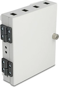 Kuti muri me fibër optike DeLOCK, për 4x SC Simplex ose LC Duplex, metal, 125x135x31 mm, gri