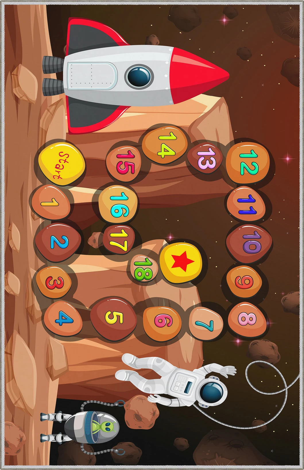 Qilim për fëmijë, shumëngjyrësh, 140x220cm, Conceptum Hypnose, WOOKECE088