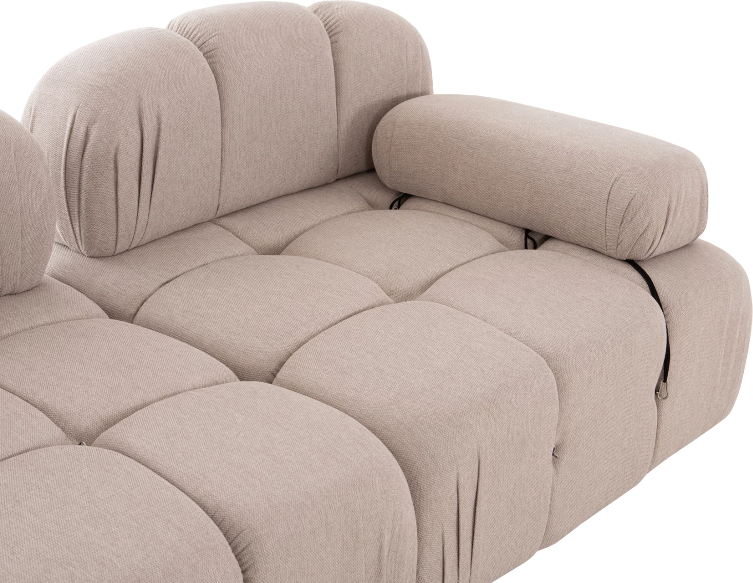Divan polimorfik SHIFTER, material tekstil, bezhë e çelët, 290x196x76cm, 4 pjesë