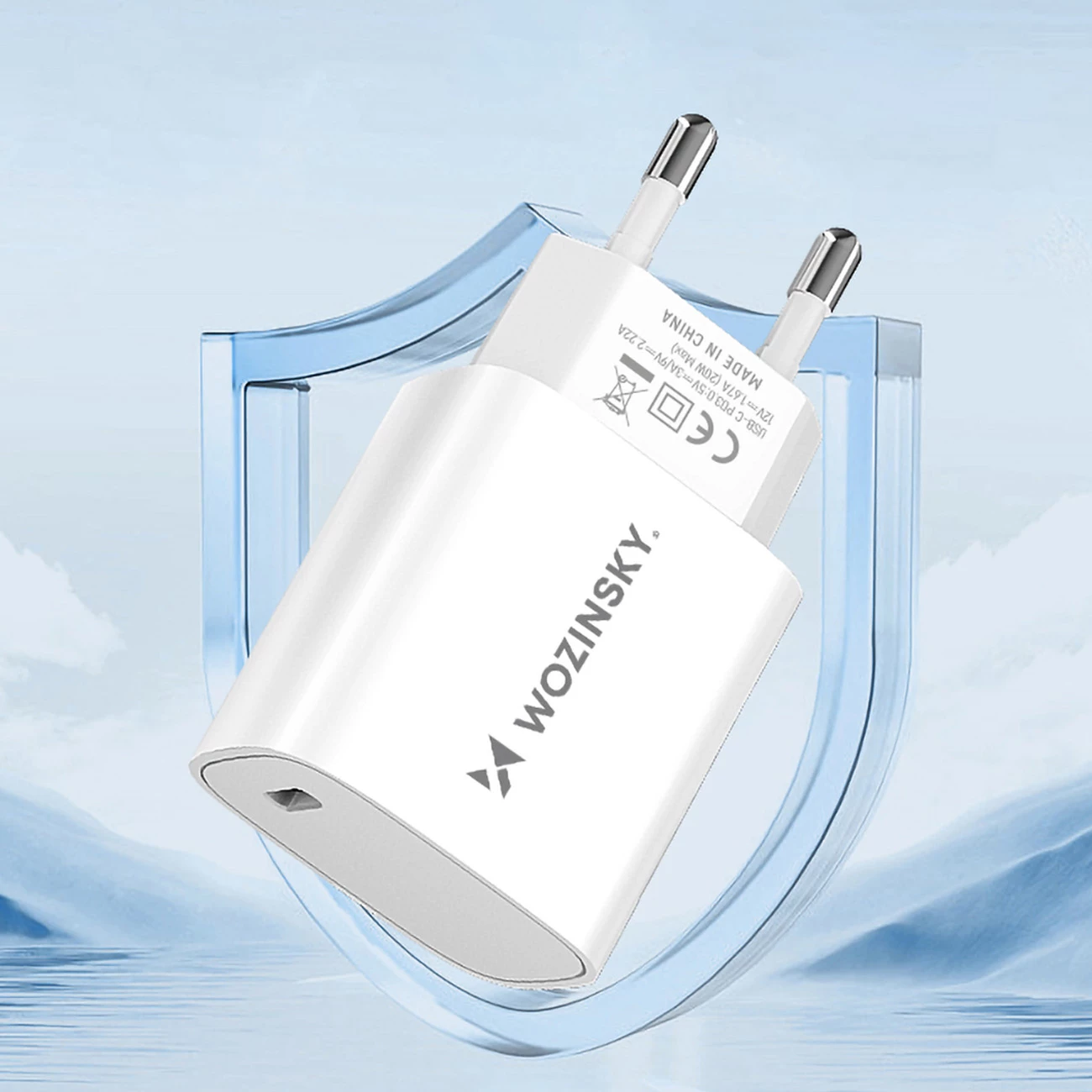 Karikues muri Wozinsky WGWCCW, 20W, USB-C, i bardhë
