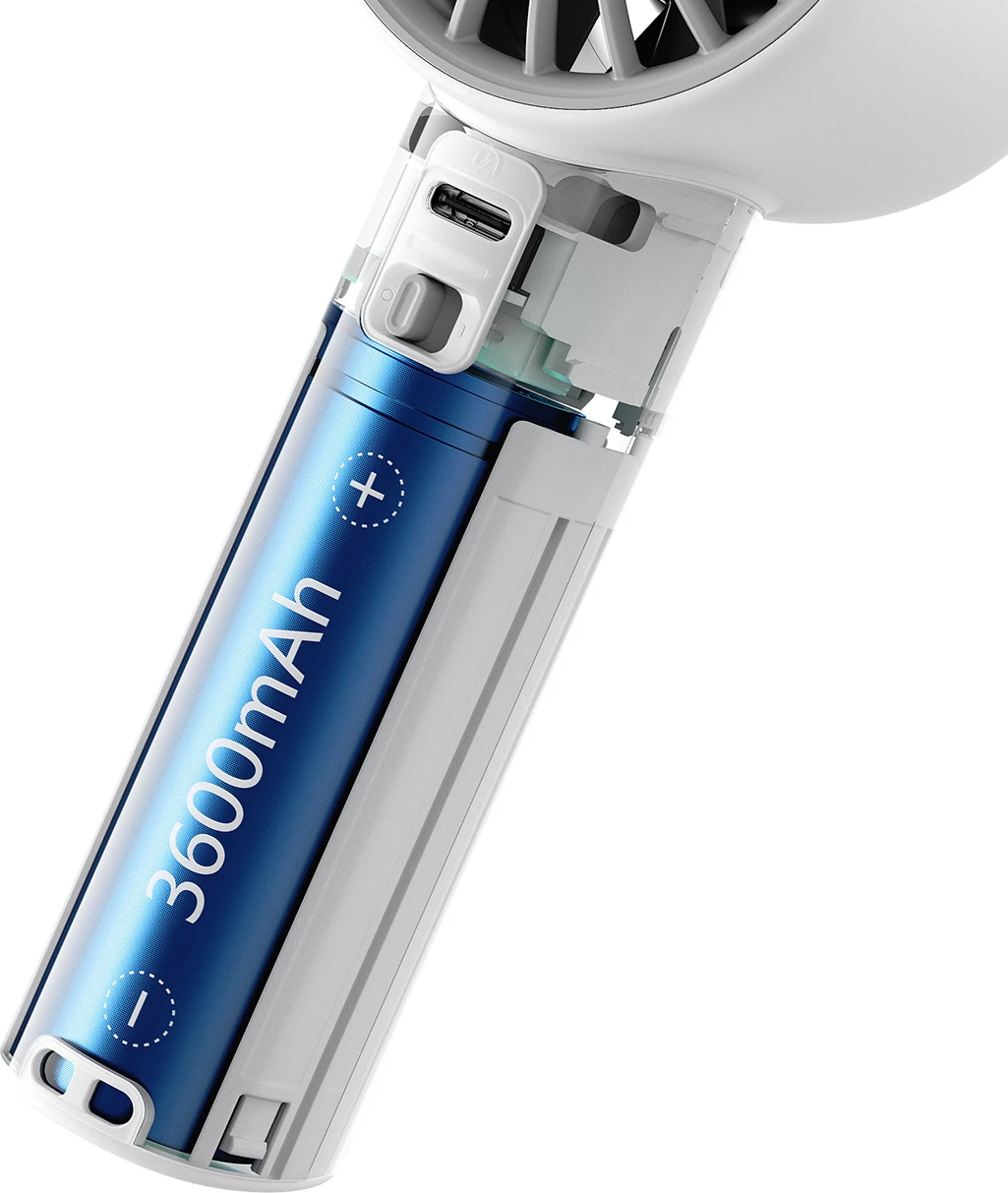 Ventilator dore Jisulife Handheld Fan 10S 5000mAh USB-C, gri