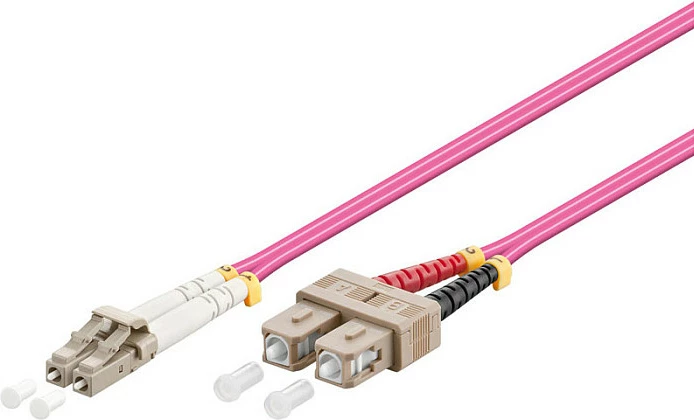 Kabllo fibër optike GoodConnections Alcasa LW-805LS4, OM4, LC-SC, 5 m, vjollcë