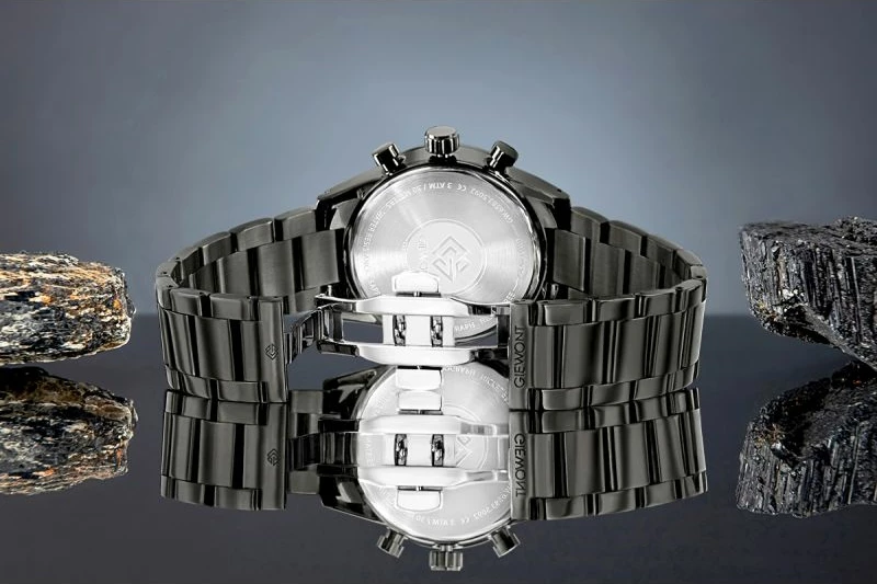 Orë dore meshkuj Giewont GW9140-B2, e zezë