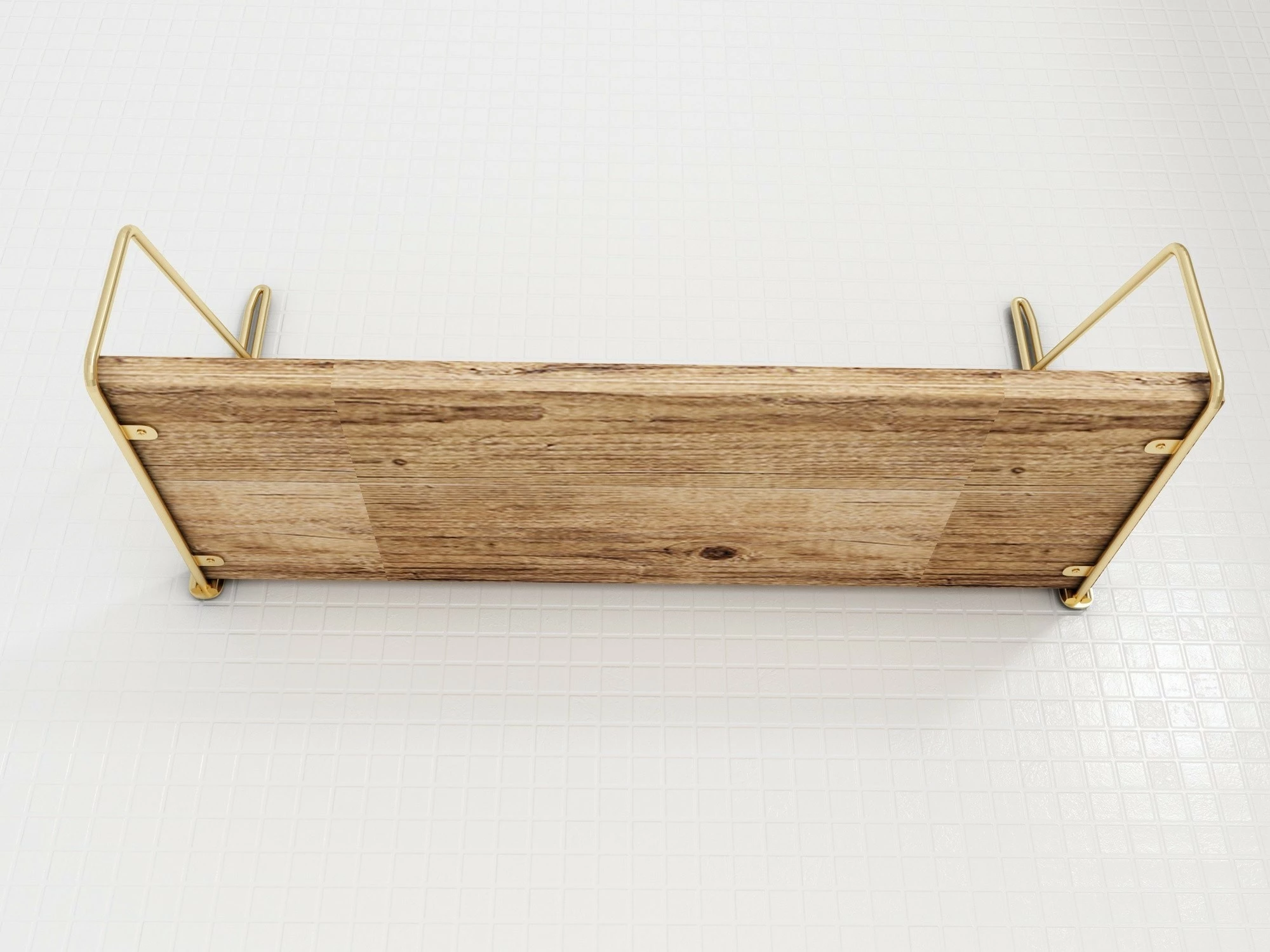 Raft muri dekorativ, ngjyrë ari dhe kafe, Skye Decor, 45x16x16cm