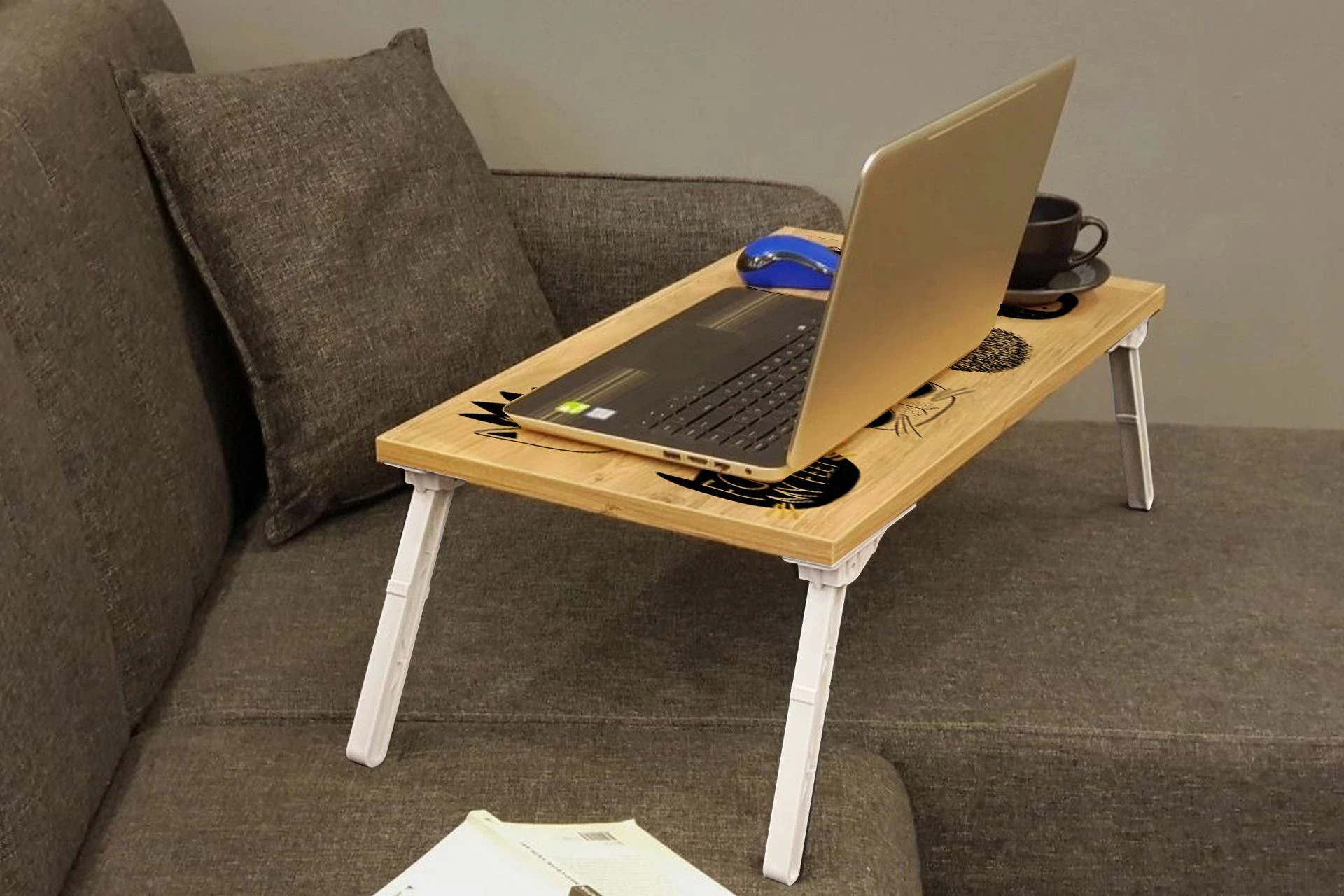 Tavolinë qëndrimi për laptop, Gusto Cats, ngjyrë Atlantic