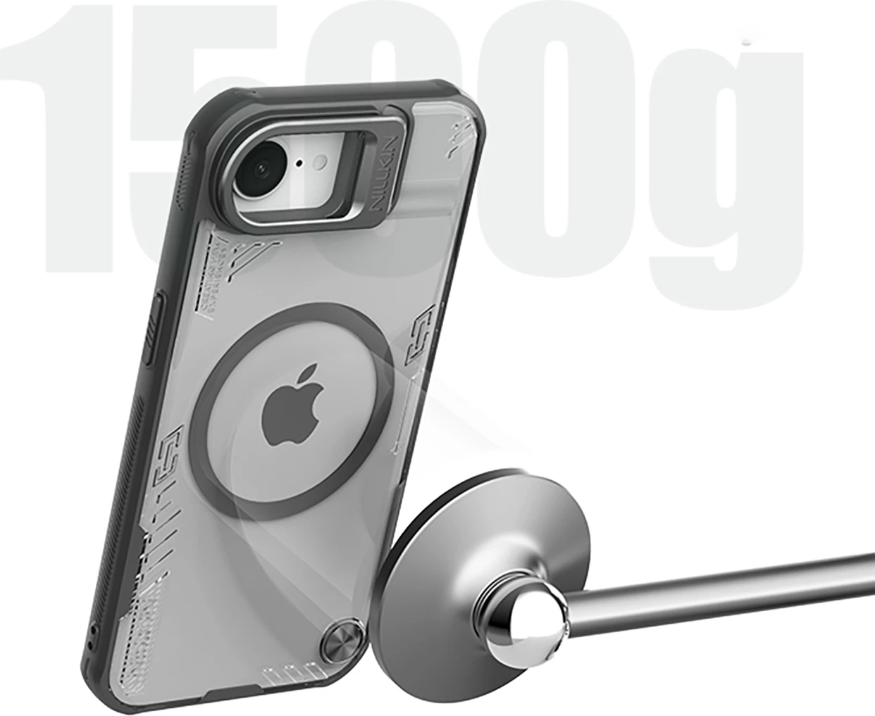 Mbështjellës Nillkin Iceblade Prop Magnetic me stand, për iPhone 16e, i zi