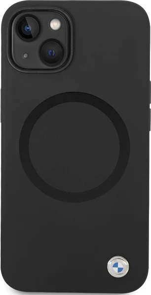 Mbështjellës BMW BMHMP14SSILBK2 për iPhone 14, Liquid Silicone MagSafe, zi