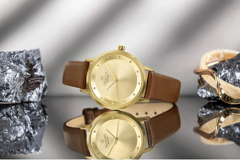 Orë dore femrash Giewont GW4130-A2, e artë, rrip lëkure