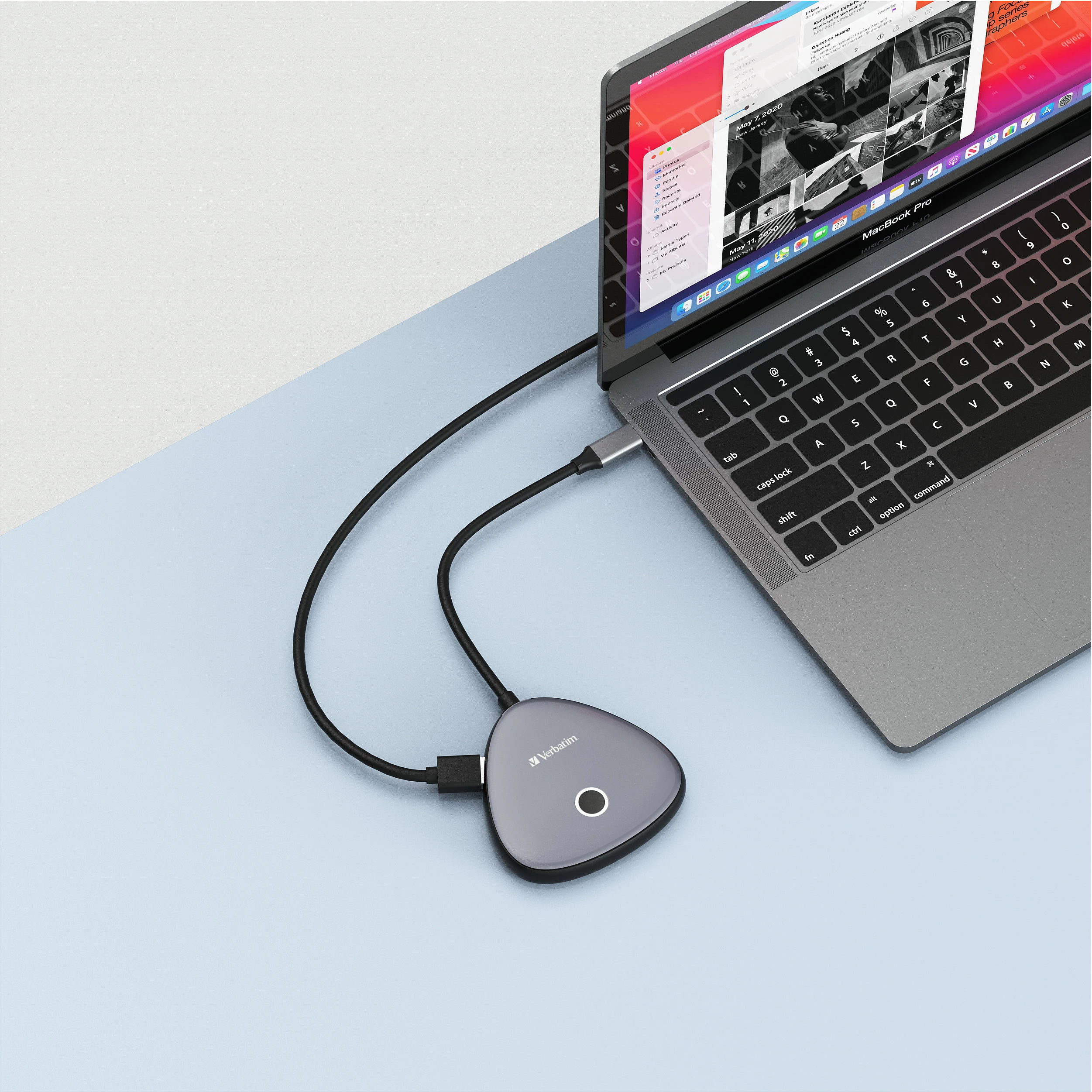 Adapter wireless display Verbatim Share My Screen WDA-02, USB-C, 4K 30Hz, me hub USB, i zi