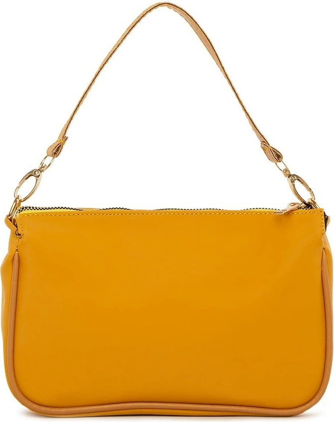 Çantë krahu e vogël, saten, ngjyrë e verdhë, Zoozie Bags, 4464 - 55243