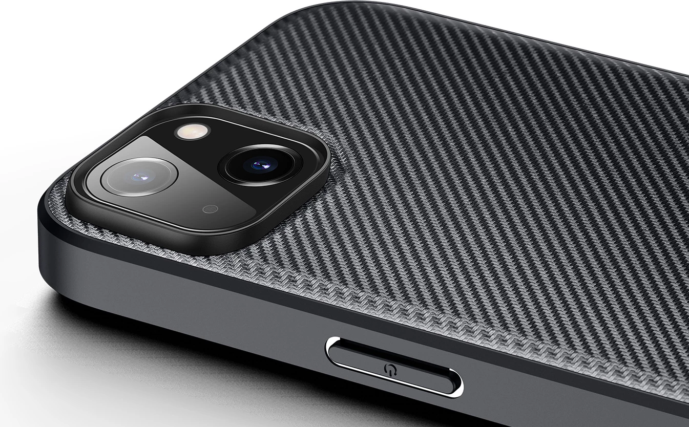 Mbështjellës Dux Ducis Fino për iPhone 14 Plus, najlon, i zi