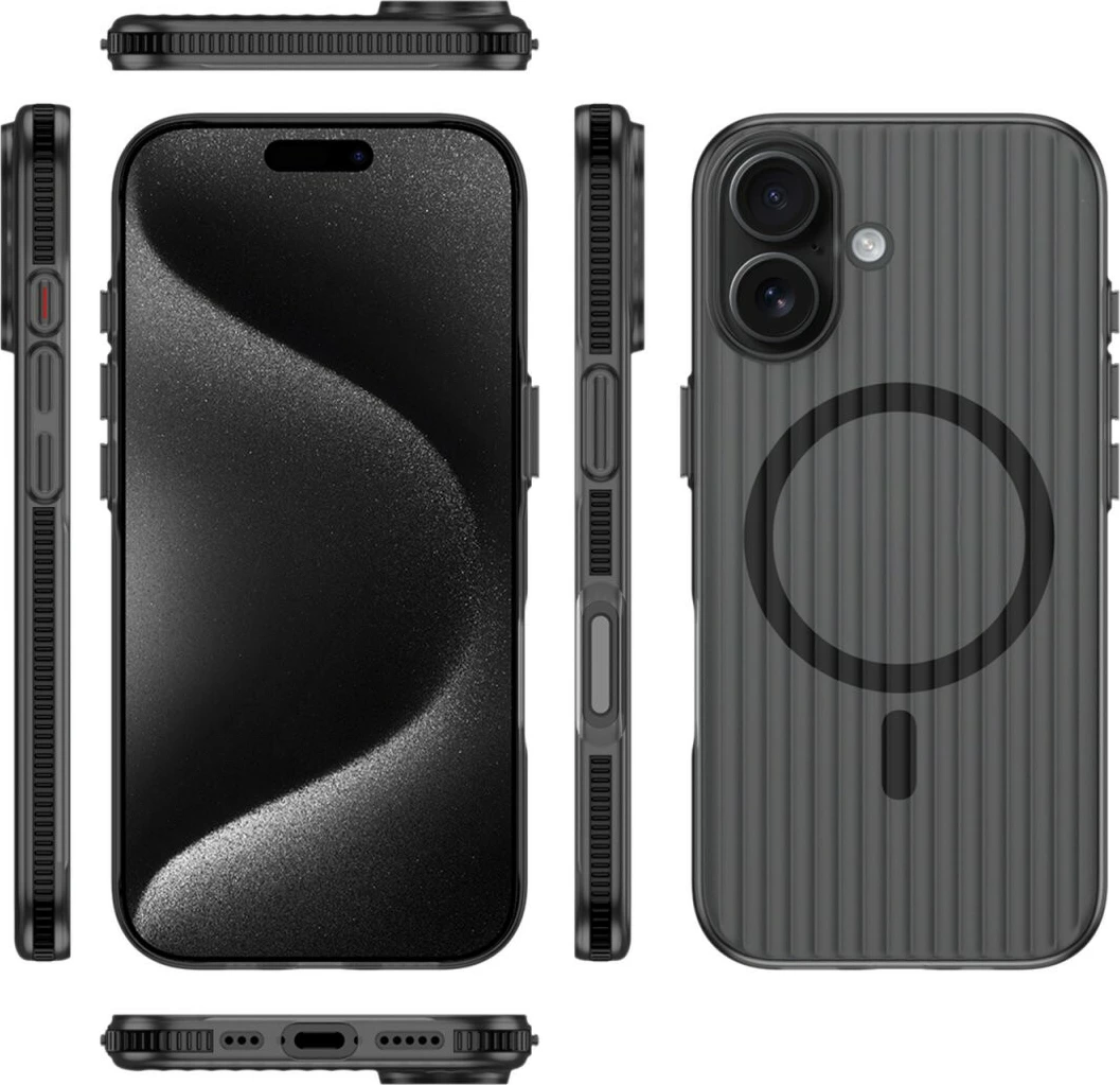 Mbështjellës 4smarts Aero për iPhone 17, MagSafe, i zi