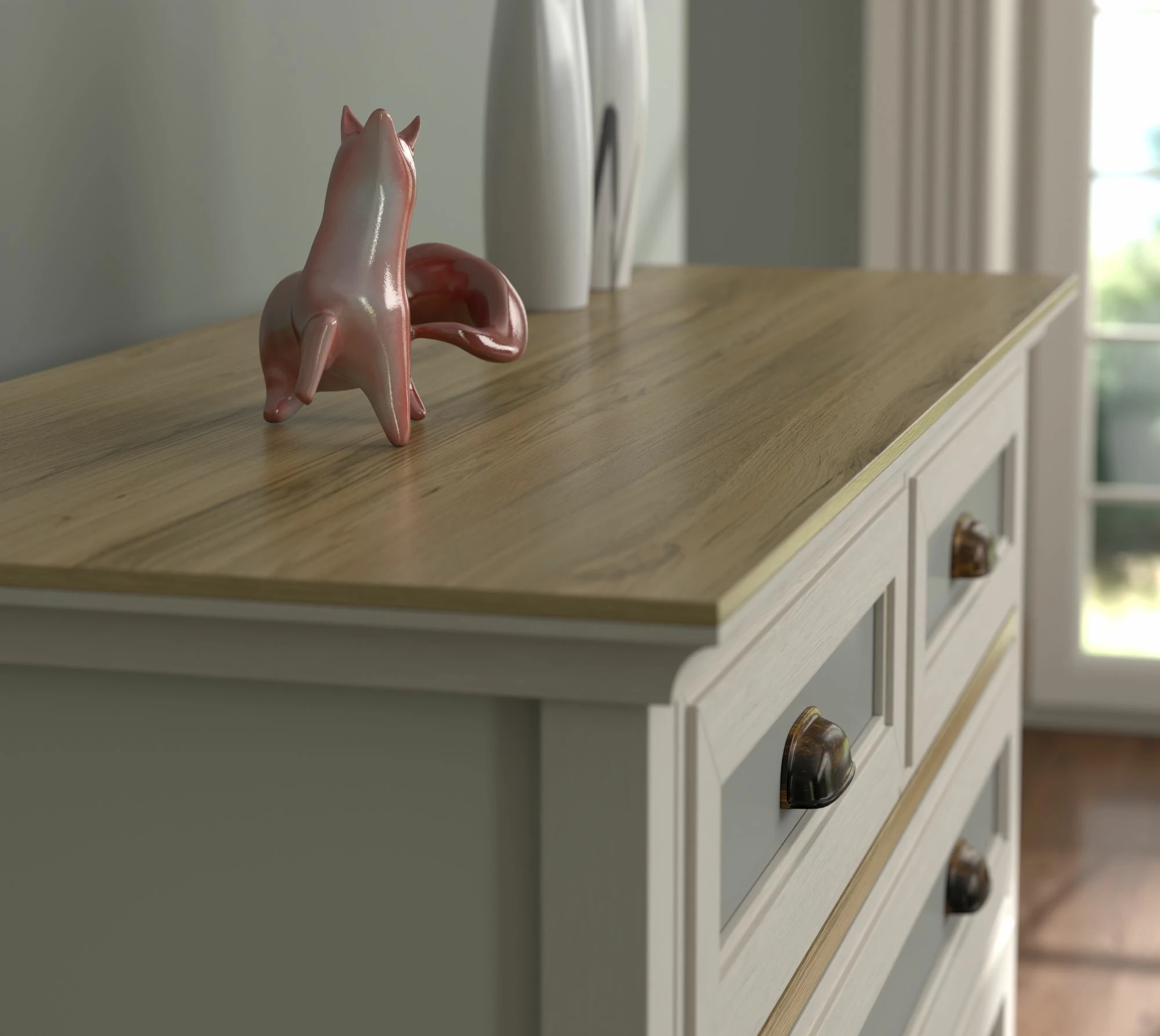 Komodë Skye Decor, FRN-21013, krem, lis, gri