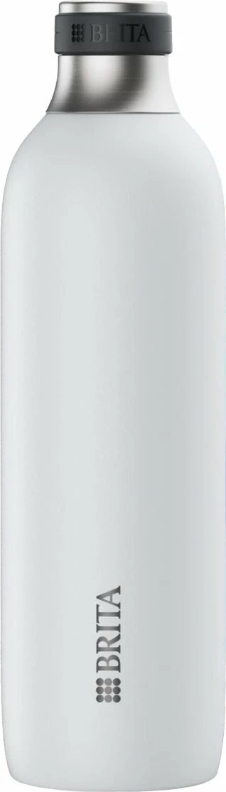 Shishe për karbonator Brita SodaTrio 1 L, çelik inox, e bardhë