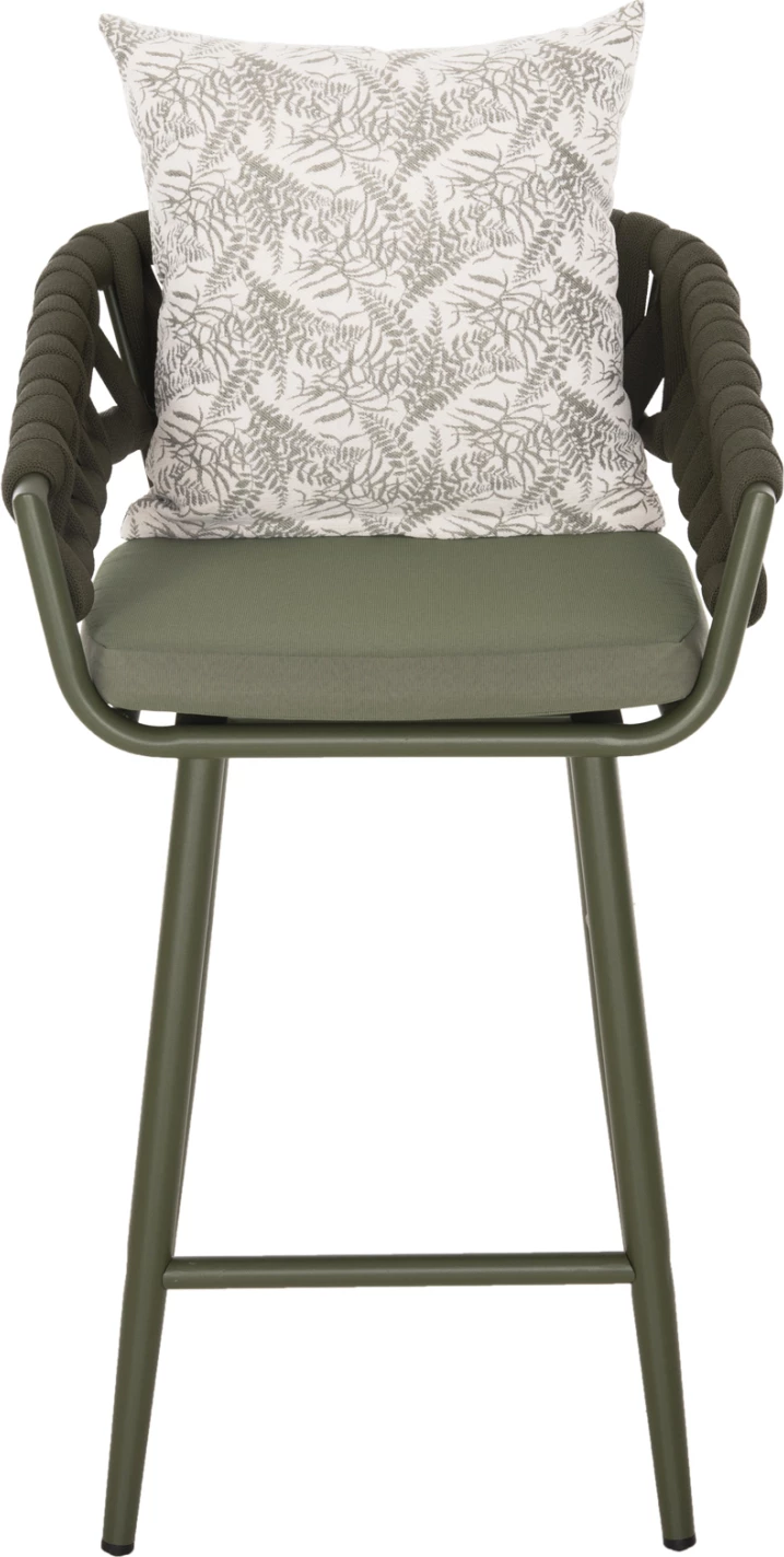 Karrige për bar alumini CAMDEN FH6142.09 jastëk shpine me dizajn print - ulli i errët 56x60x108Hcm