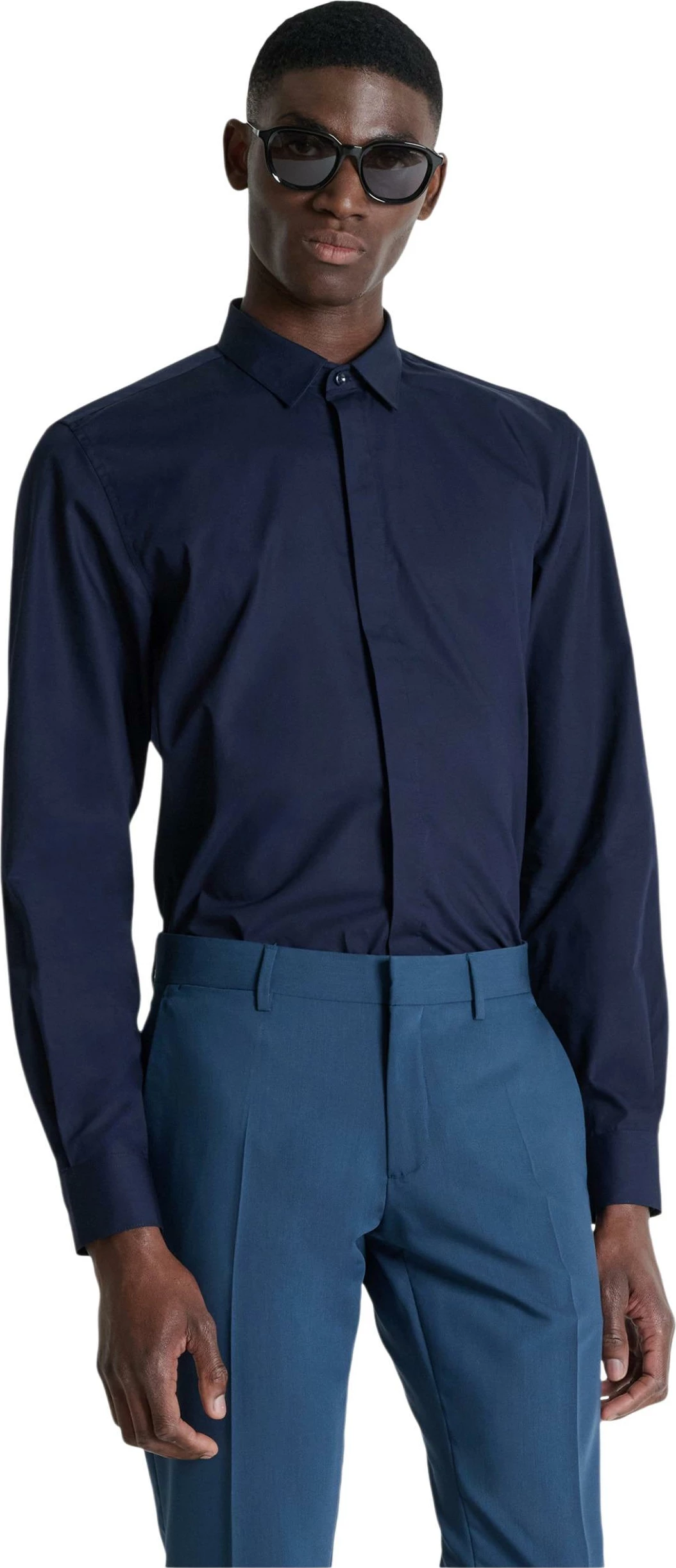 Këmishë për meshkuj Antony Morato London Slim Fit FA400078, e kaltër