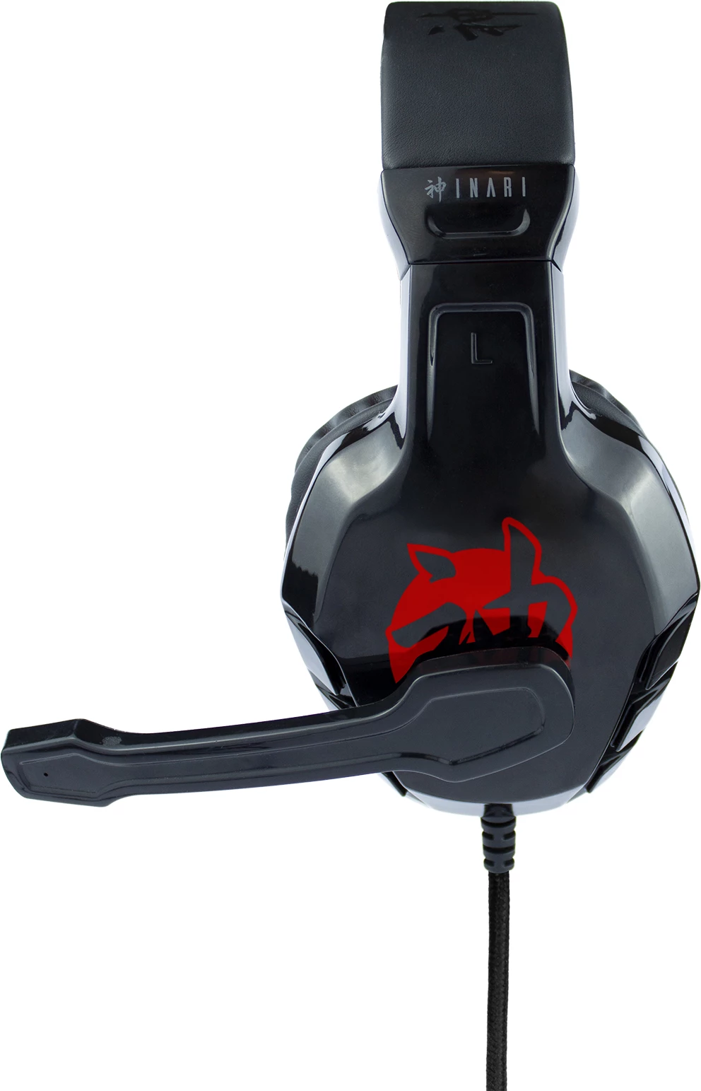 Kufje gaming FR-TEC Inari me mikrofon, 50 mm, 3.5 mm, kabllo 1.2 m, e zezë/kuqe