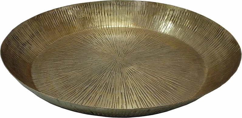 Tabaka dekorative ERDUS, alumin, ngjyrë ari, 46x46x7 cm