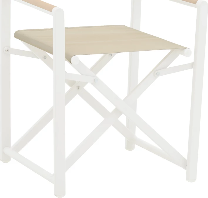 Set tavoline me karrige Kliton-Mabu, 5 pjesë,, alumin, ngjyrë e bardhë, 150x80x74cm