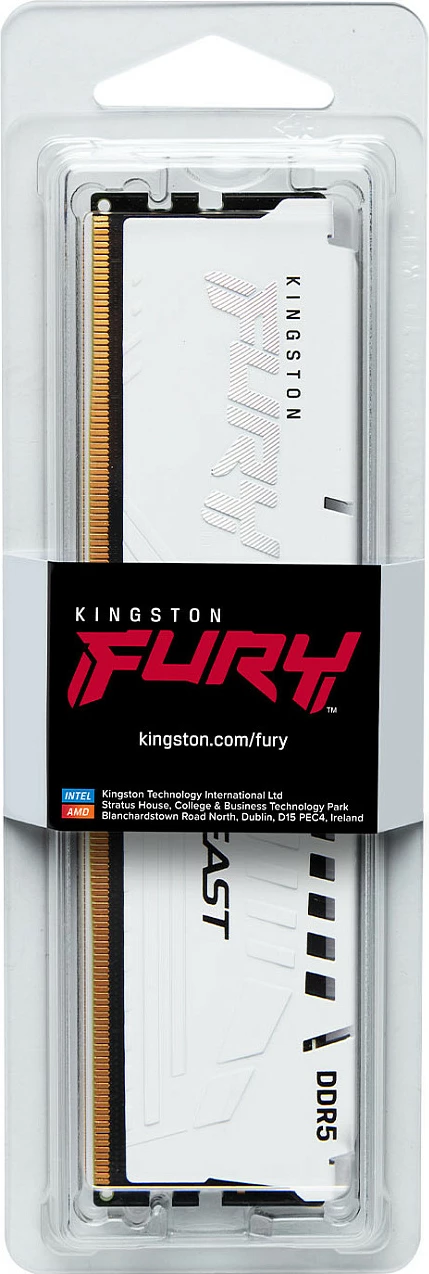 RAM Memorje Kingston FURY Beast 16GB DDR5 5600MT/s CL36, DIMM, e bardhë