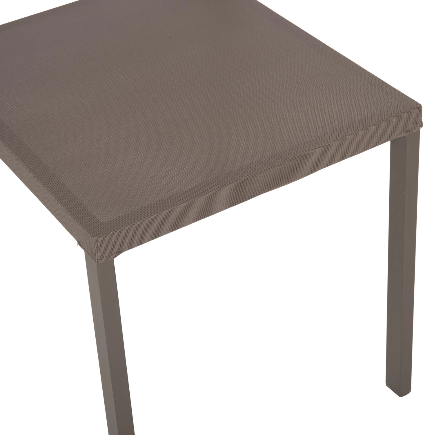 Karrige alumini, kornizë shampanjë dhe tekstil me ratan sintetik bezhë, 46x55.5x83H cm