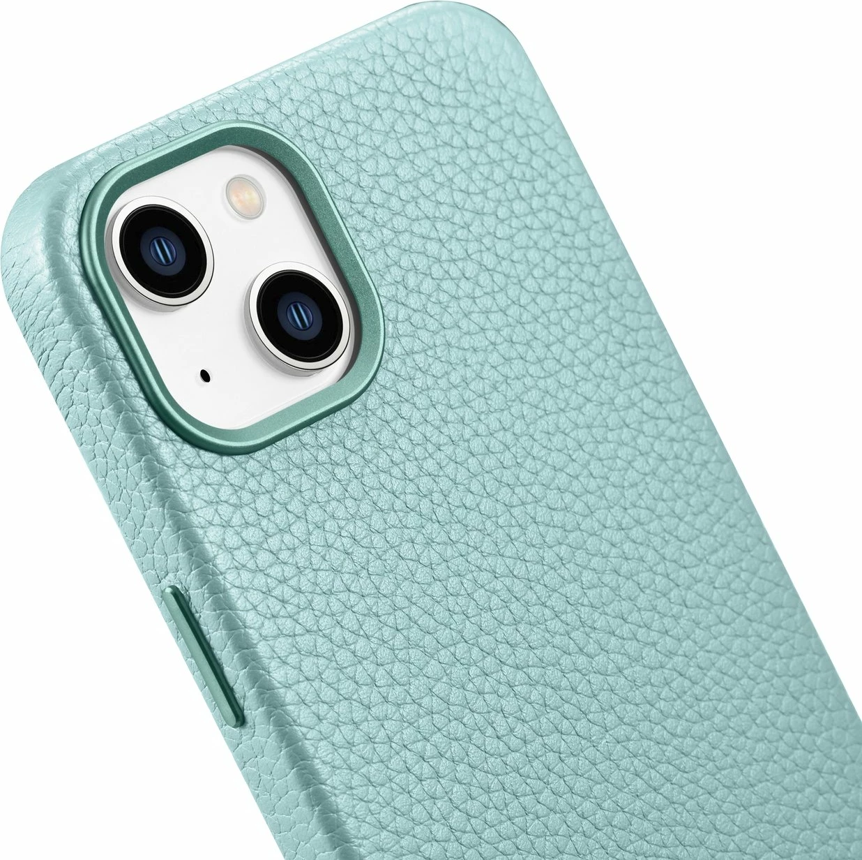 Mbështjellës iCarer Litchi Premium për iPhone 14, lëkurë natyrale, MagSafe, Jeshil