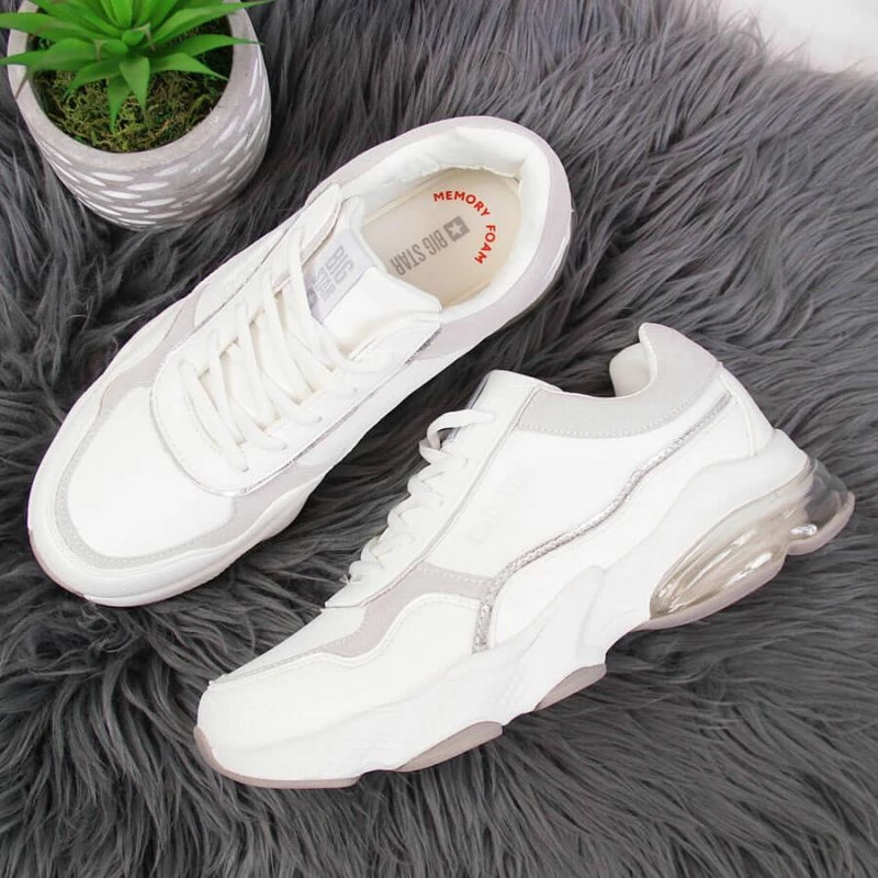 Këpucë Big Star për femra, të bardha