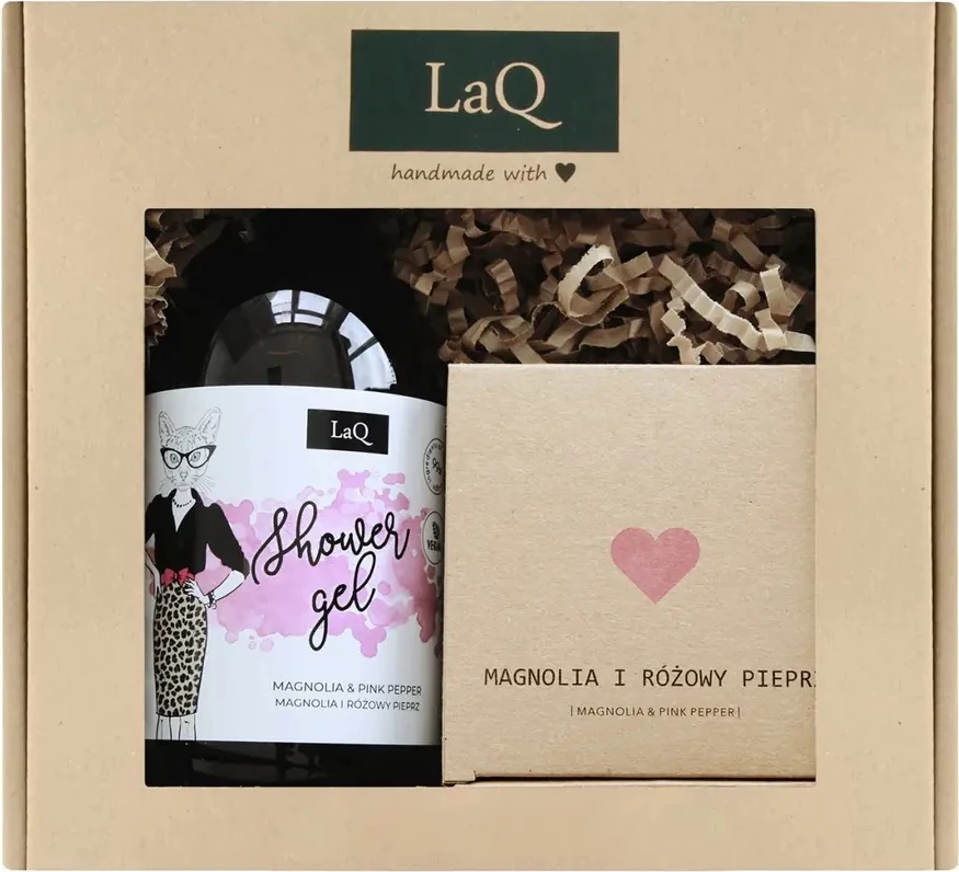 Set për trup LaQ Kicia Magnolia për femra, 500ml + 200ml